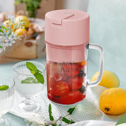 2 IN1 PORTABLE CRUSHER JUICER WITH HANDLE & STRAW