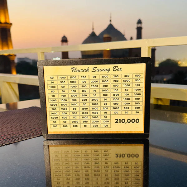 Umrah Saving Box – Handmade Premium Wooden