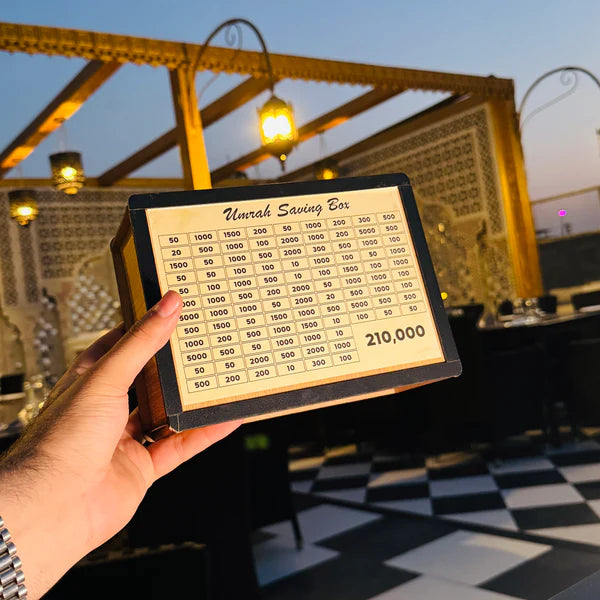 Umrah Saving Box – Handmade Premium Wooden